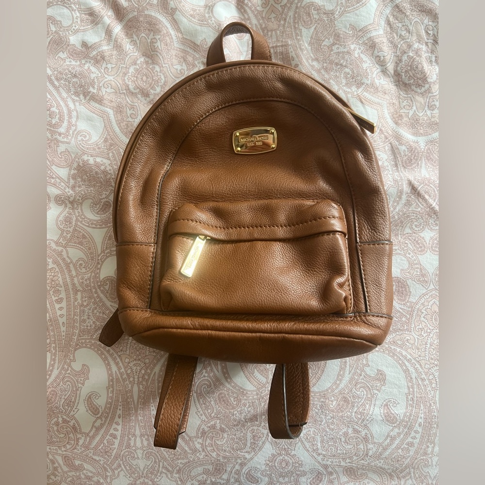 Michael Kors Brown Leather Backpack